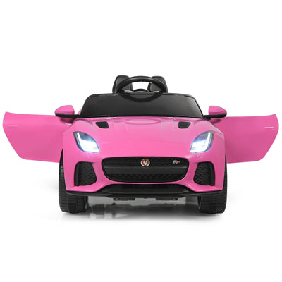 12V Jaguar F-Type SVR Licensed Kids Ride On Car-Pink