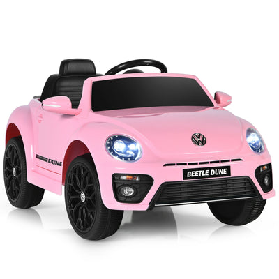 Volkswagen Beetle Kids Electric Ride On Car with Remote Control-Pink