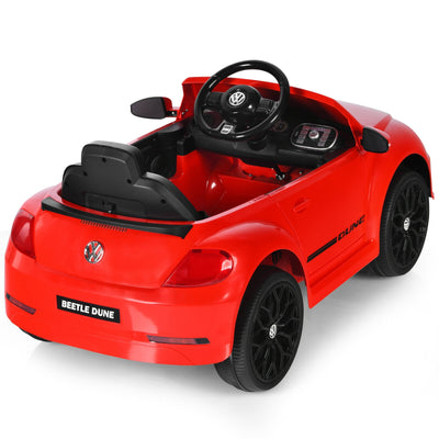 Volkswagen Beetle Kids Electric Ride On Car with Remote Control-Red