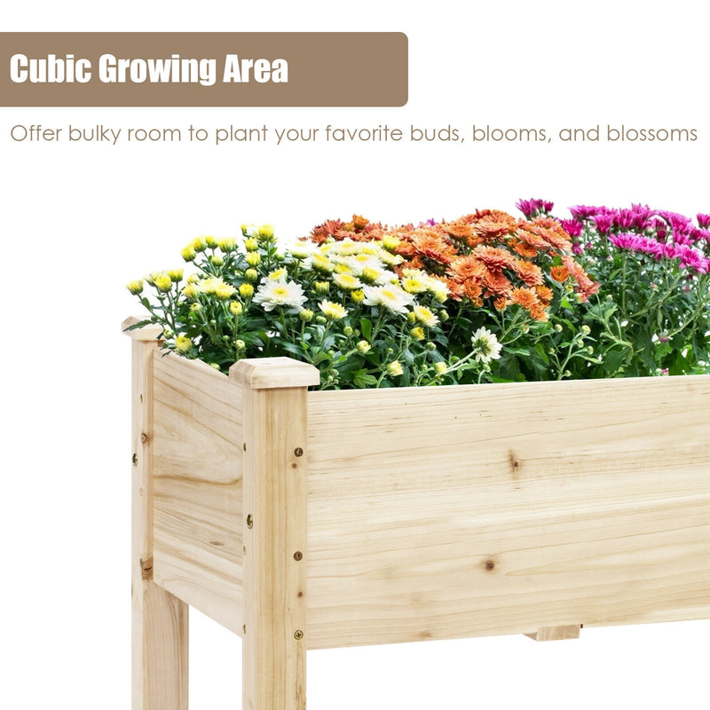 Raised Garden Bed Elevated Planter Box Wood for Vegetable Flower Herb