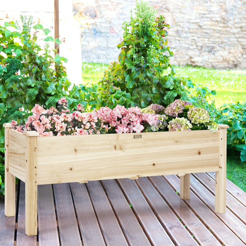 Raised Garden Bed Elevated Planter Box Wood for Vegetable Flower Herb