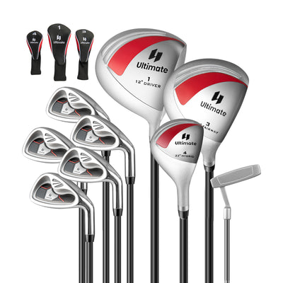 Women's 9 Pieces Complete Golf Club Set-Red