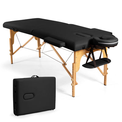 Portable Adjustable Facial Spa Bed  with Carry Case-Black