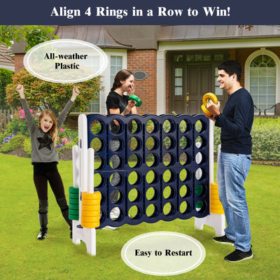 4-to-Score 4 in A Row Giant Game Set for Kids Adults Family Fun