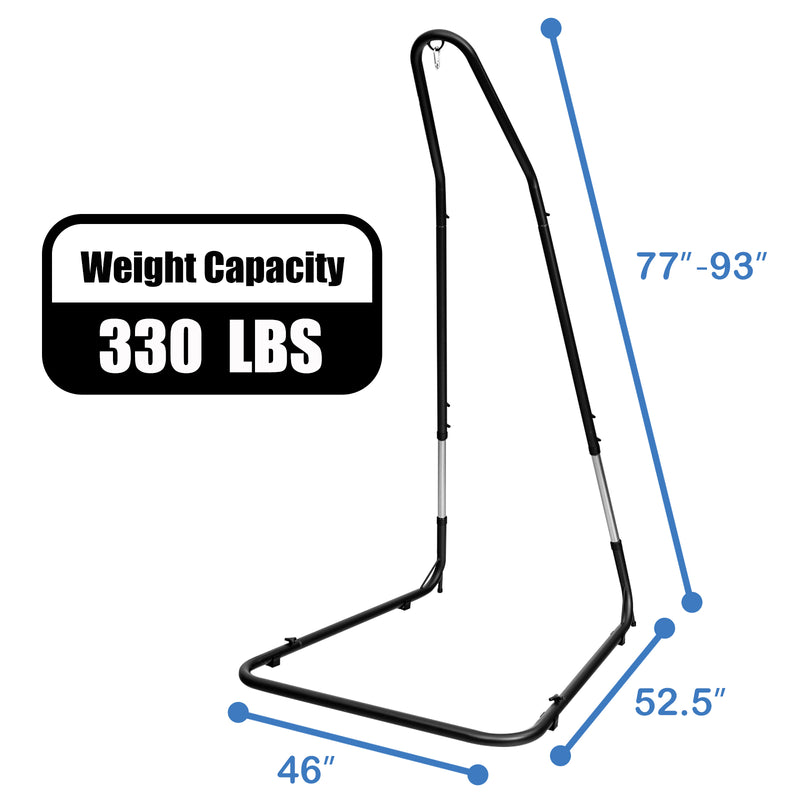 Adjustable Hammock Chair Stand Steel Frame for Outside