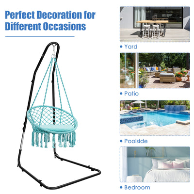 Adjustable Hammock Chair Stand Steel Frame for Outside