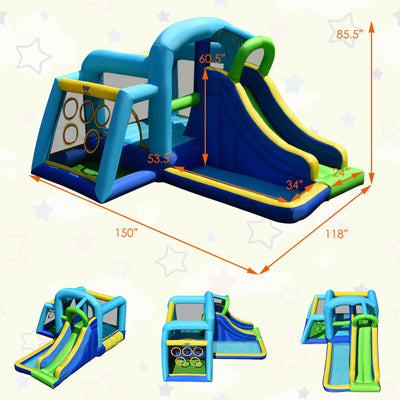 5-in-1 Kids Inflatable Climbing Bounce House without Blower