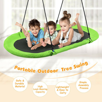 60 Inch Saucer Surf Outdoor Adjustable Swing Set-Green