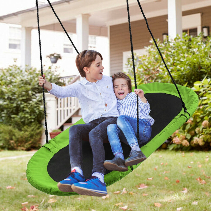 60 Inch Saucer Surf Outdoor Adjustable Swing Set-Green