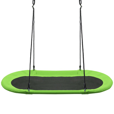 60 Inch Saucer Surf Outdoor Adjustable Swing Set-Green