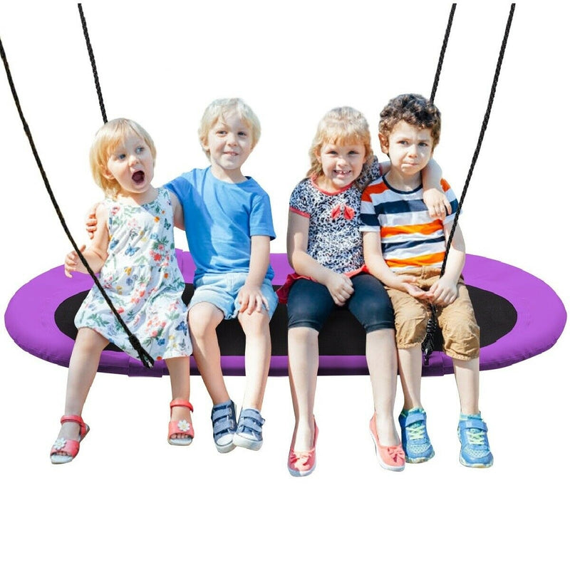 60 Inch Saucer Surf Outdoor Adjustable Swing Set-Purple