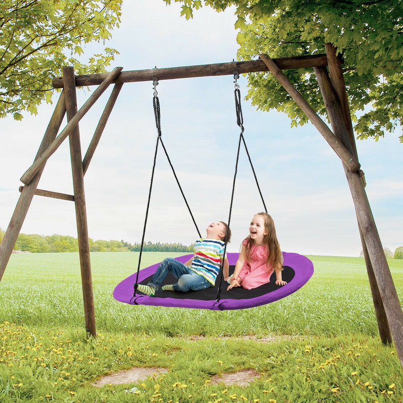 60 Inch Saucer Surf Outdoor Adjustable Swing Set-Purple