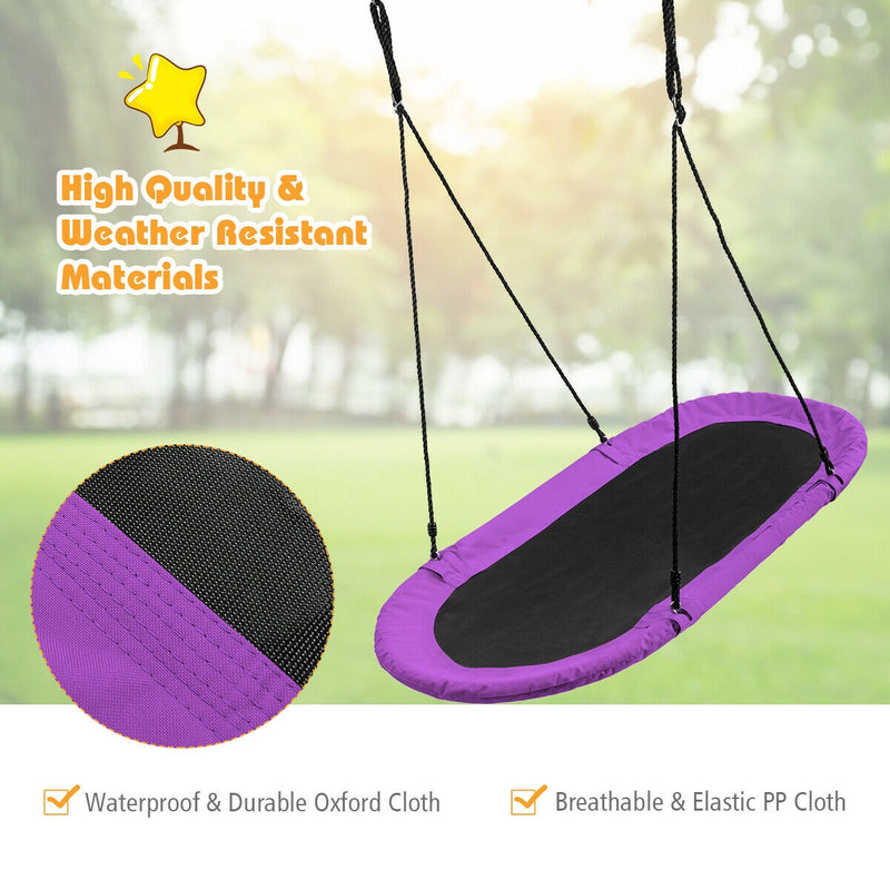 60 Inch Saucer Surf Outdoor Adjustable Swing Set-Purple