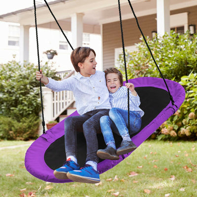 60 Inch Saucer Surf Outdoor Adjustable Swing Set-Purple