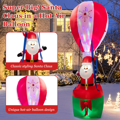 12 Feet Inflatable Hot Air Balloon and Santa Claus Decoration