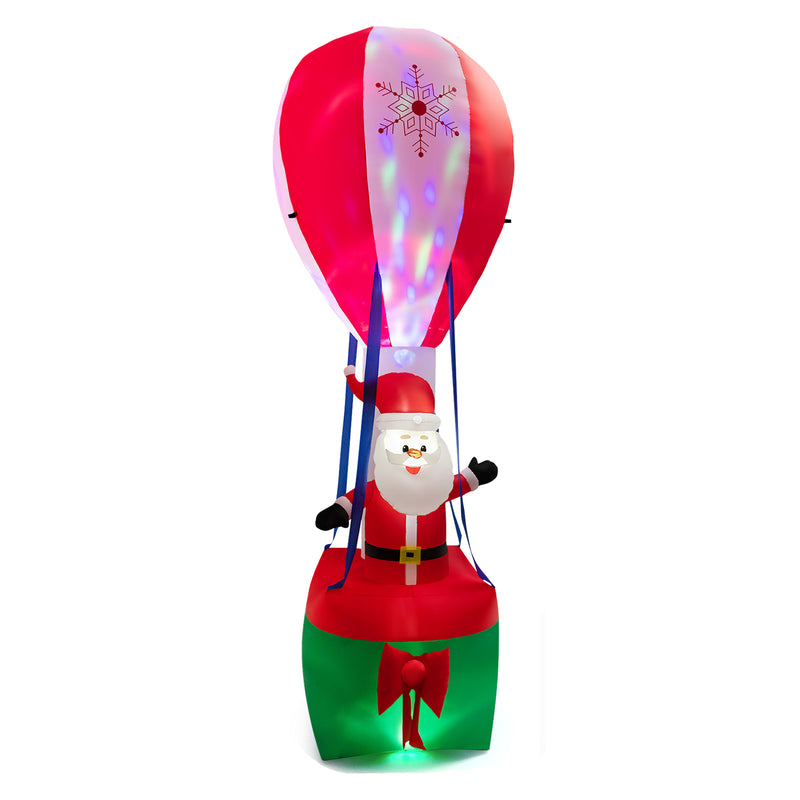 12 Feet Inflatable Hot Air Balloon and Santa Claus Decoration