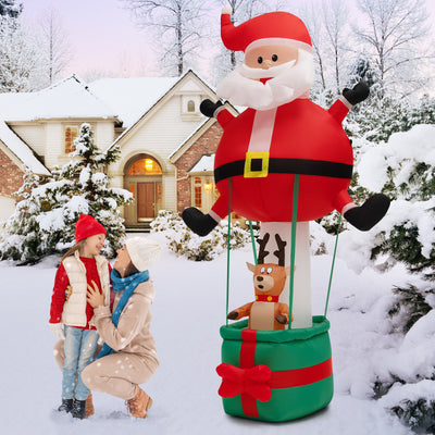 8 Feet Inflatable Santa Claus and Reindeer