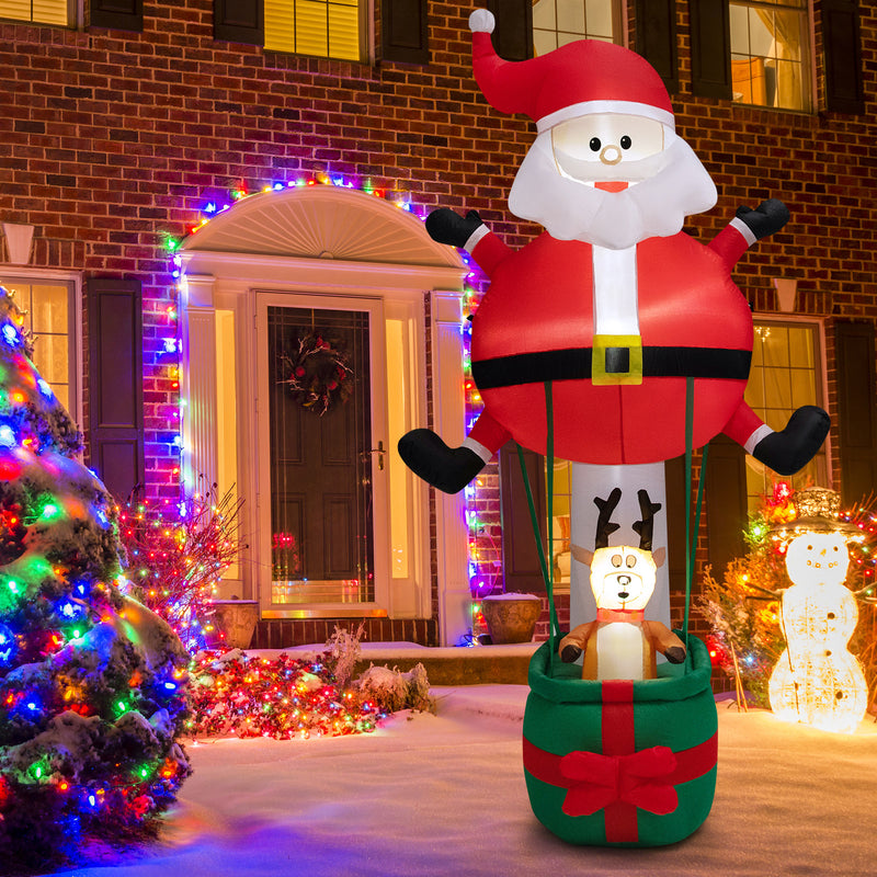 8 Feet Inflatable Santa Claus and Reindeer