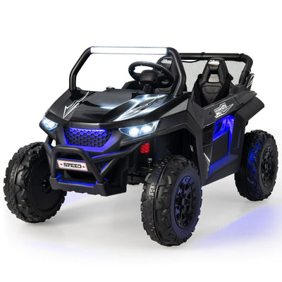 12V 2-Seater Kids Ride on UTV with Slow Start Function Music-Black