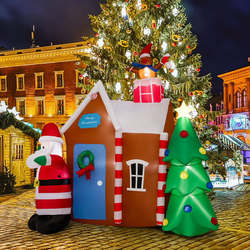 7 Feet Christmas Inflatable Ginger House