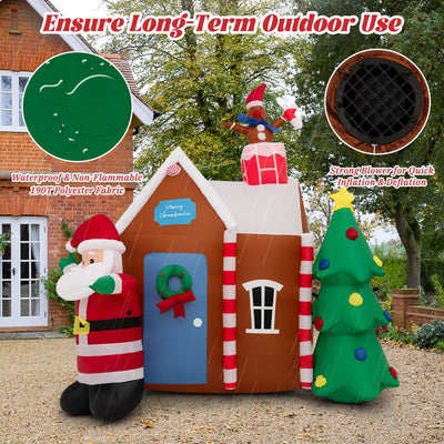 7 Feet Christmas Inflatable Ginger House