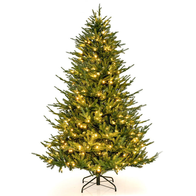 Pre-lit Christmas Tree with 280 Warm White LED Lights and 8 Lighting Modes-6ft