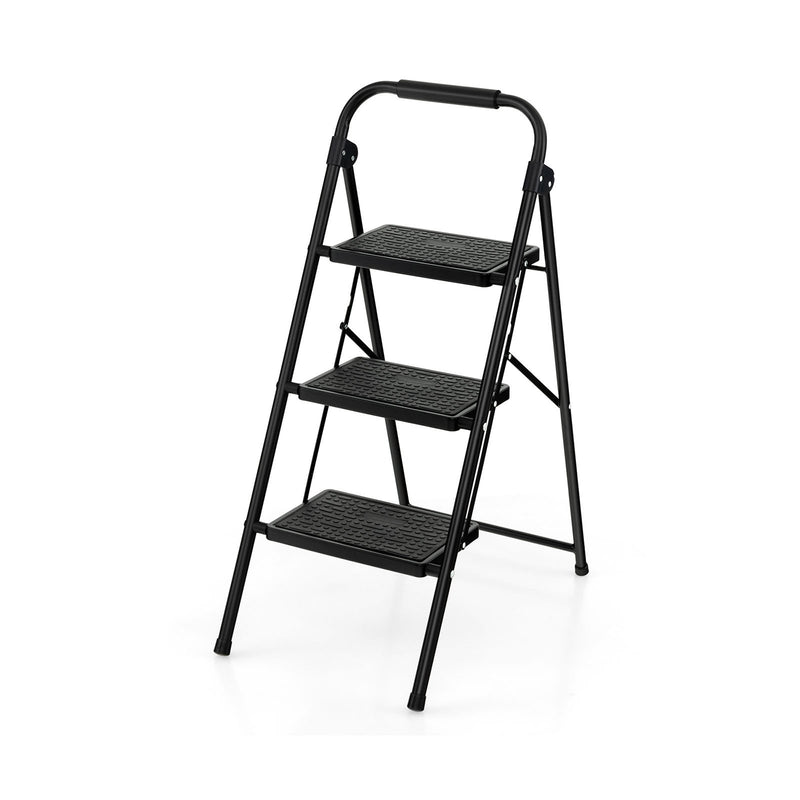 3-Step Ladder with Wide Anti-Slip Pedal-3-Step