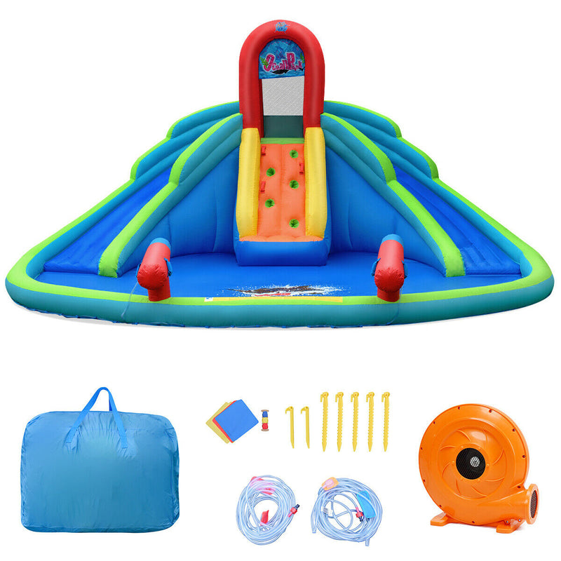 Inflatable Water Slide Bounce House with Mighty Splash Pool