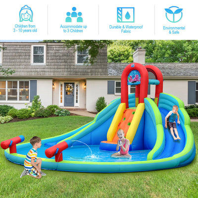 Inflatable Water Slide Bounce House with Mighty Splash Pool