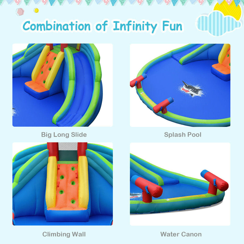 Inflatable Water Slide Bounce House with Mighty Splash Pool