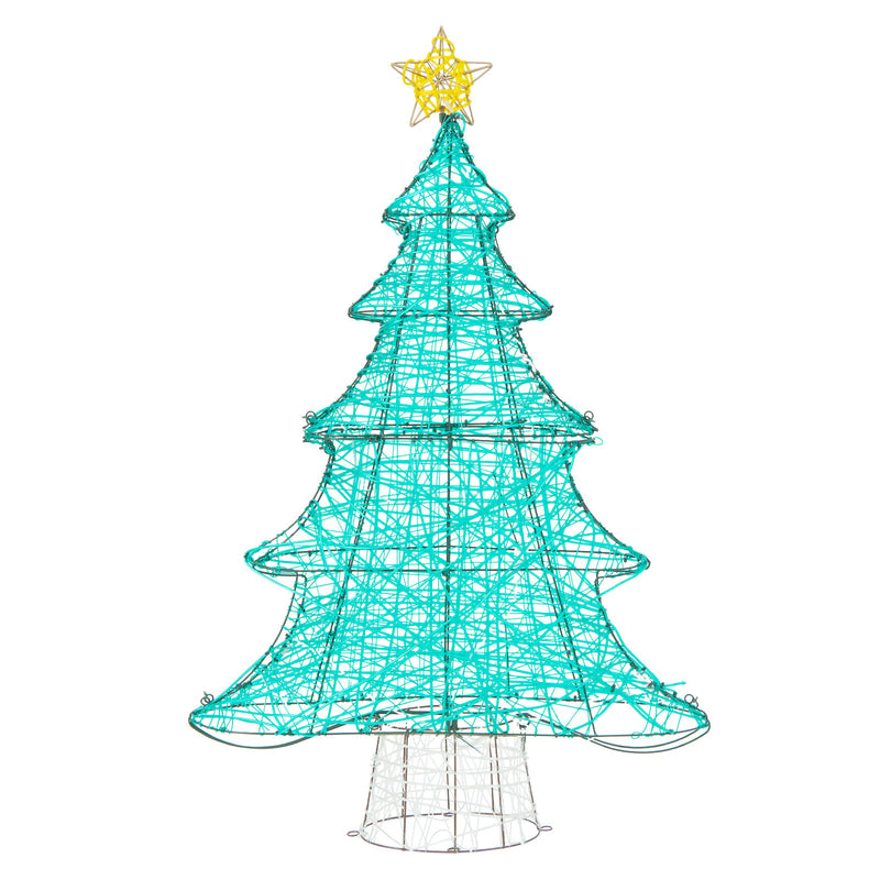 4 Feet Lighted Artificial Christmas Tree with 520 LED Lights and Top Star