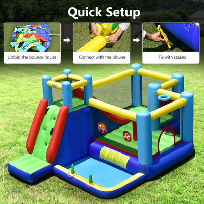 Inflatable Bounce House with 735W Blower