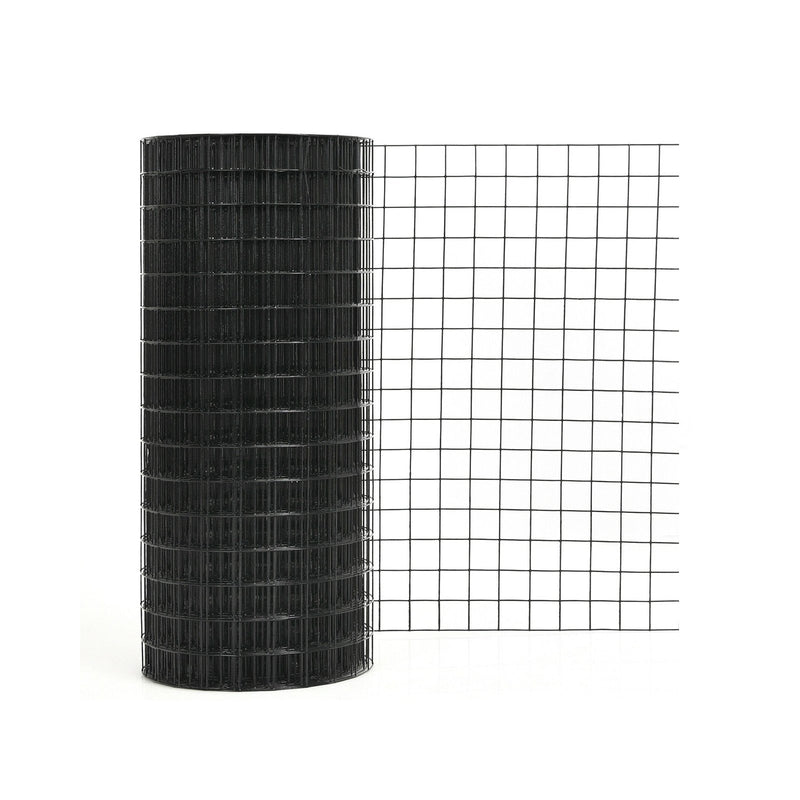 24 x 50 Inch Hardware Cloth 16 Gauge Black Vinyl Coated Welded Wire Mesh 1.5 Inch