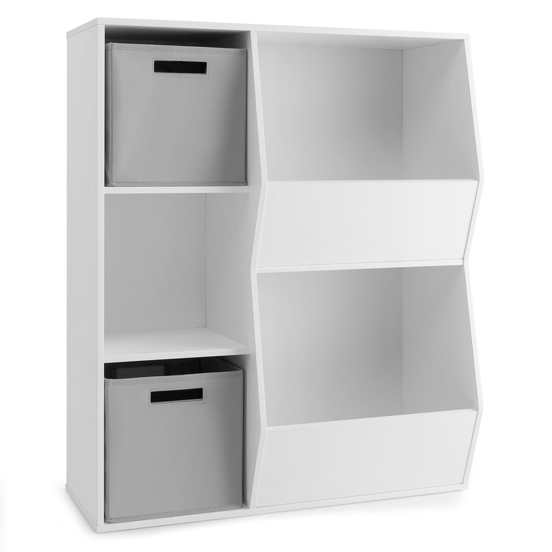 White Kids Toy Storage Cabinet Shelf Organizer