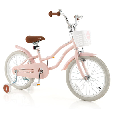 Children Bicycle with Front Handbrake and Rear Coaster Brake-Pink