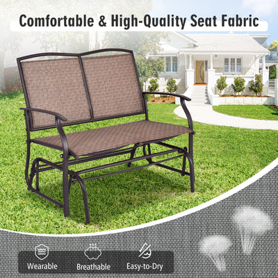 Iron Patio Rocking Chair for Outdoor Backyard and Lawn