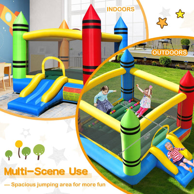 Kids Inflatable Bounce House with Slide and Ocean Balls Not Included Blower