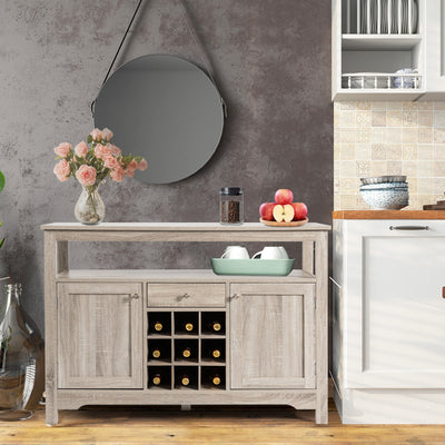 Buffet Server Sideboard Wine Cabinet Console-Gray