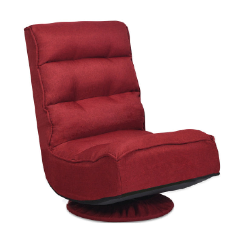 5-Position Folding Floor Gaming Chair-Dark Red