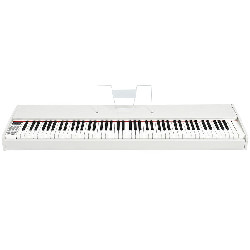 88-Key Full Size Digital Piano Weighted Keyboard with Sustain Pedal-White