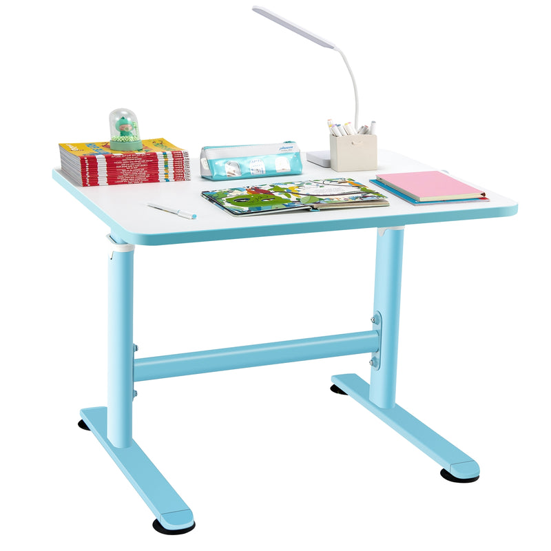 32 x 24 Inch Height Adjustable Desk with Hand Crank Adjusting for Kids-Blue