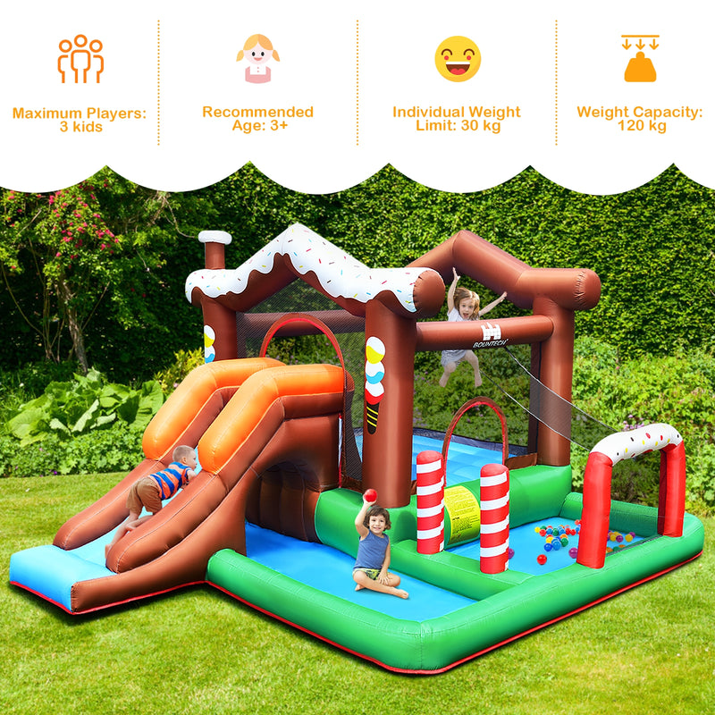 Kids Inflatable Bounce House Jumping Castle Slide Climber Bouncer Without Blower