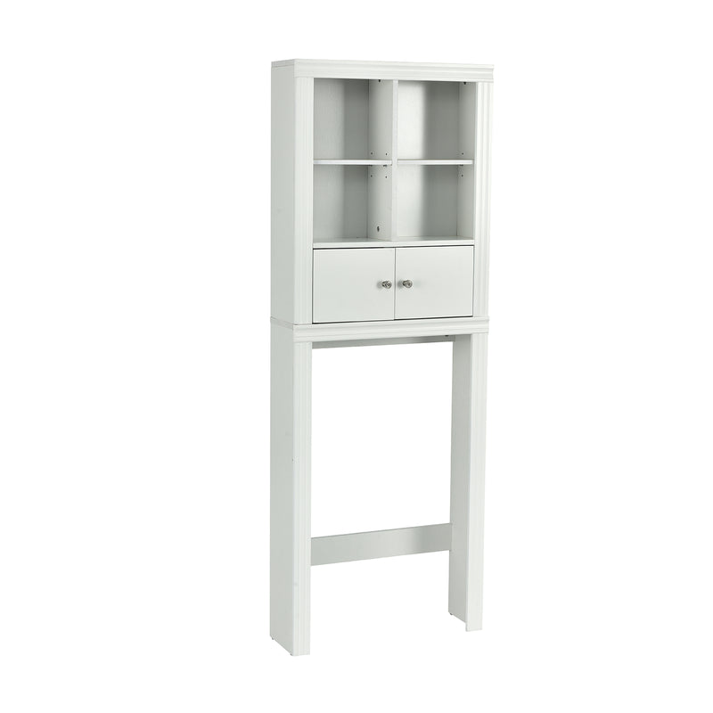 Over the Toilet Storage Cabinet with 4 Open Compartments-White