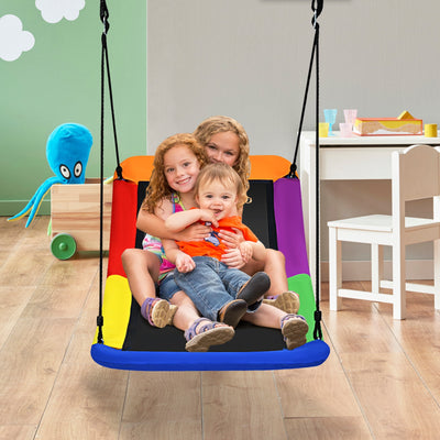 700lb Giant 60 Inch Platform Tree Swing for Kids and Adults-Multicolor