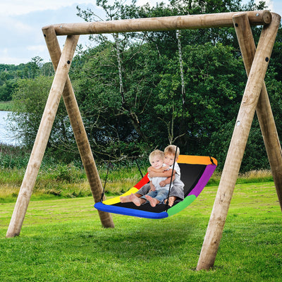 700lb Giant 60 Inch Platform Tree Swing for Kids and Adults-Multicolor