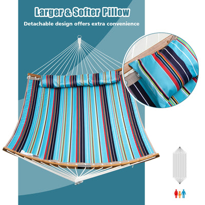 Outdoor Hammock with Detachable Pillow-Blue