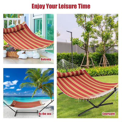 Outdoor Hammock with Detachable Pillow-Red