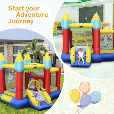 Kid's Inflatable Bouncer with Jumping Area and 480W Blower