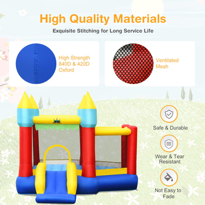 Kid's Inflatable Bouncer with Jumping Area and 480W Blower