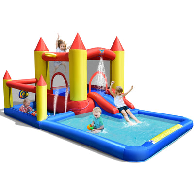 Inflatable Water Slide with Slide and Jumping Area